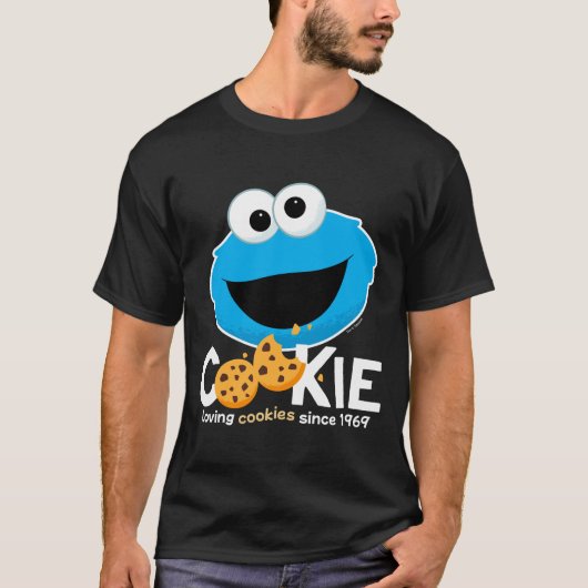 セサミストリート | Cookieモンスターを愛するクッキー Tシャツ (正面)