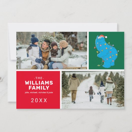 セサミストリート | Cookieモンスターファミリーの写真 シーズンカード (正面)