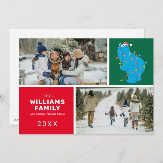 セサミストリート | Cookieモンスターファミリーの写真 シーズンカード (正面/裏面)