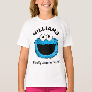 セサミストリート   Cookieモンスターファミリー休暇 Tシャツ
