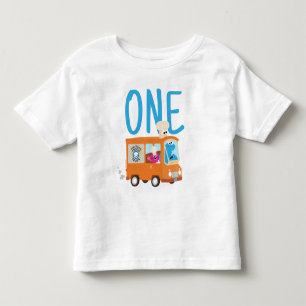 セサミストリート   Cookieモンスターフードトラック誕生日 トドラーTシャツ