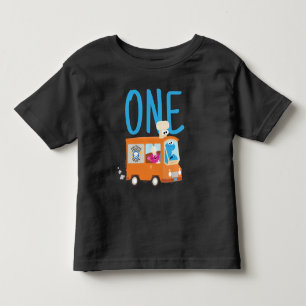 セサミストリート   Cookieモンスターフードトラック誕生日 トドラーTシャツ