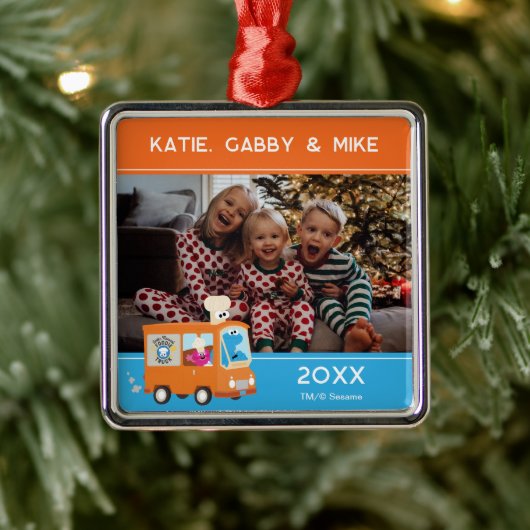 セサミストリート | Cookieモンスターフードトラック メタルオーナメント (ツリー)