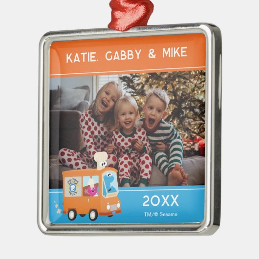 セサミストリート | Cookieモンスターフードトラック メタルオーナメント (左)