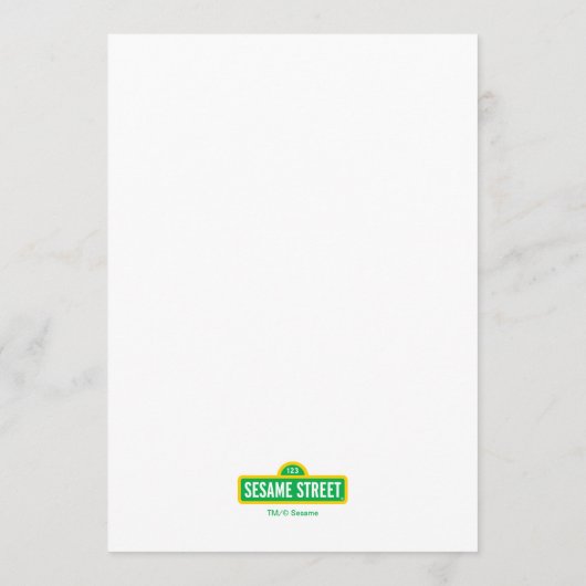 セサミストリート | Cookieモンスターベビーシャワー ノートカード (裏面)