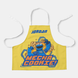 セサミストリート Cookieモンスターメカ 名前の追加 エプロン