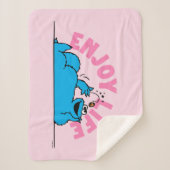 セサミストリート | Cookieモンスターライフ楽しむズ シェルパブランケット (正面)