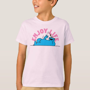 セサミストリート Cookieモンスターライフ楽しむズ Tシャツ