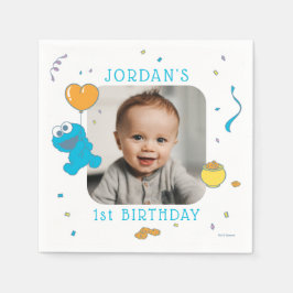 セサミストリート | Cookieモンスター1回目の誕生日 スタンダードカクテルナプキン