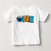 セサミストリート | Cookieモンスター1回目の誕生日 ベビーTシャツ (正面)