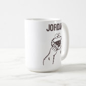 セサミストリート | Cookieモンスター |名前の追加 コーヒーマグカップ (正面右)