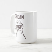 セサミストリート | Cookieモンスター |名前の追加 コーヒーマグカップ (正面左)