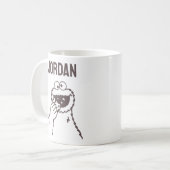 セサミストリート | Cookieモンスター |名前の追加 コーヒーマグカップ (正面左)