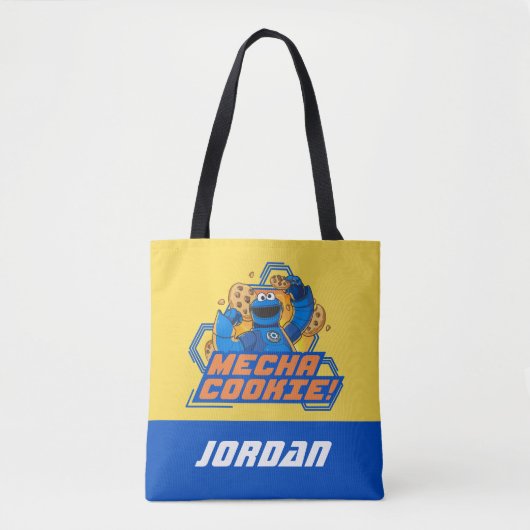 セサミストリート | Cookieモンスター |名前の追加 トートバッグ (正面)