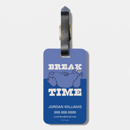 セサミストリート | Cookieモンスター |情報の追加 ラゲッジタグ (裏面縦)