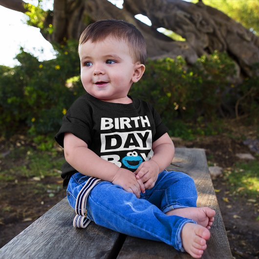 セサミストリート | Cookieモンスター – 誕生日ボーイ ベビーTシャツ