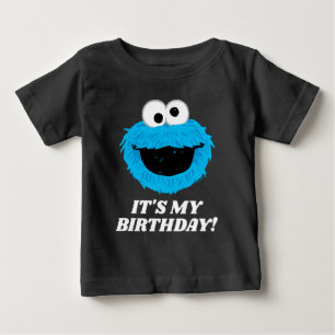 セサミストリート   Cookie Monster – 私の誕生日 ベビーTシャツ