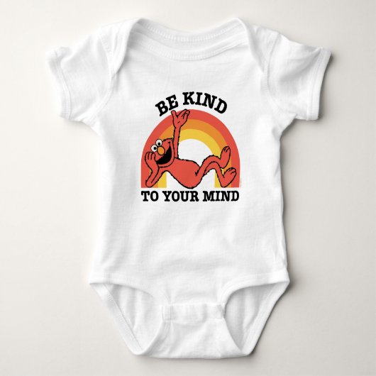 セサミストリート | Elmoあなたの心に優しくしなさい ベビーボディスーツ (正面)