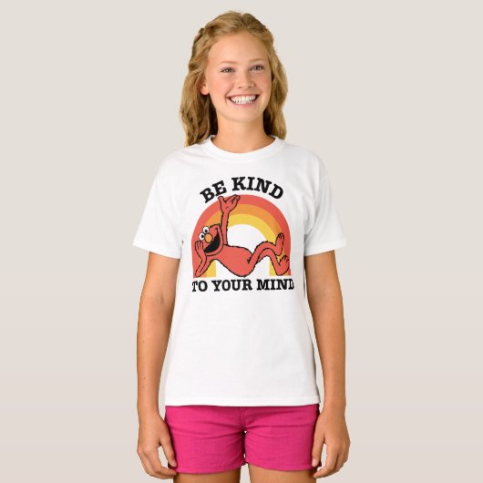 セサミストリート | Elmoあなたの心に優しくしなさい Tシャツ (正面フル)