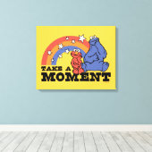 セサミストリート | ElmoとCookieに時間がかかる キャンバスプリント (インサイチュ (ウッドフロア))