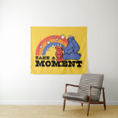 セサミストリート | ElmoとCookieに時間がかかる タペストリー (インサイチュ(横))