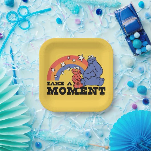 セサミストリート | ElmoとCookieに時間がかかる ペーパープレート (パーティー)