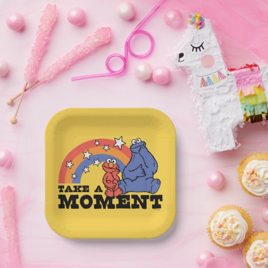 セサミストリート | ElmoとCookieに時間がかかる ペーパープレート (パーティー)