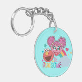 セサミストリート| Elmo及びAbby -素晴らしいがあって下さい キーホルダー (正面左)
