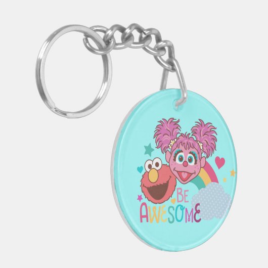 セサミストリート| Elmo及びAbby -素晴らしいがあって下さい キーホルダー (正面左)