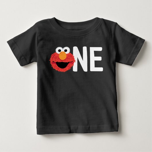 セサミストリート | Elmo顔私は1つの誕生日 ベビーTシャツ (正面)