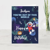 セサミストリート | Elmo – この世界の誕生日 カード (正面)