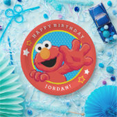 セサミストリート| Elmo -水玉模様及び星の誕生日 ペーパープレート (パーティー)