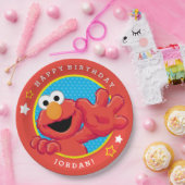 セサミストリート| Elmo -水玉模様及び星の誕生日 ペーパープレート (パーティー)