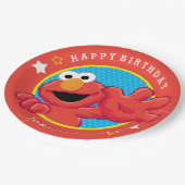 セサミストリート| Elmo -水玉模様及び星の誕生日 ペーパープレート (アングル)