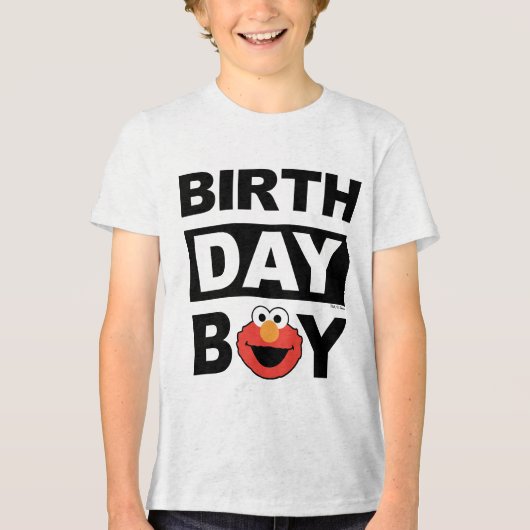 セサミストリート | Elmo -誕生日少年 トライブレンドＴシャツ (正面)