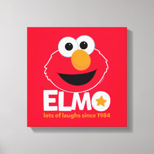 セサミストリート Elmo 1984年から多くの笑い キャンバスプリント