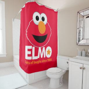 セサミストリート Elmo 1984年から多くの笑い シャワーカーテン