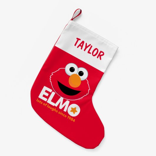 セサミストリート | Elmo 1984年から多くの笑い スモールクリスマスストッキング (正面 (吊り時))