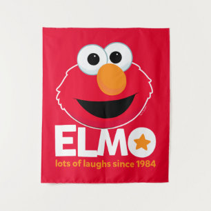 セサミストリート   Elmo 1984年から多くの笑い タペストリー