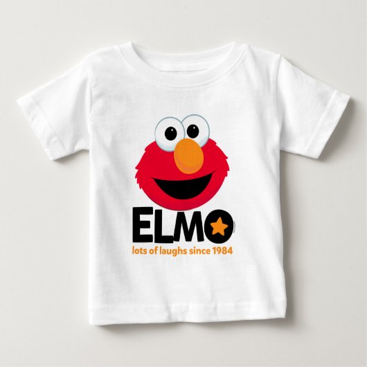 セサミストリート | Elmo 1984年から多くの笑い ベビーTシャツ (正面)
