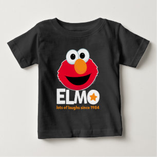 セサミストリート   Elmo 1984年から多くの笑い ベビーTシャツ