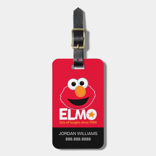 セサミストリート | Elmo 1984年から多くの笑い ラゲッジタグ (正面縦)
