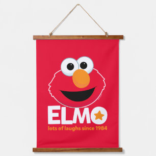 セサミストリート Elmo 1984年から多くの笑い 吊り下げ型タペストリー