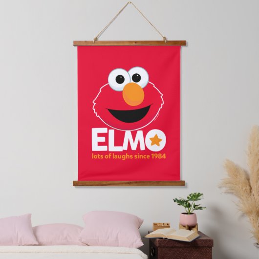 セサミストリート | Elmo 1984年から多くの笑い 吊り下げ型タペストリー (寝室)