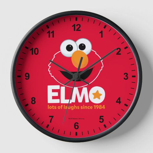 セサミストリート | Elmo 1984年から多くの笑い 壁時計 (正面)