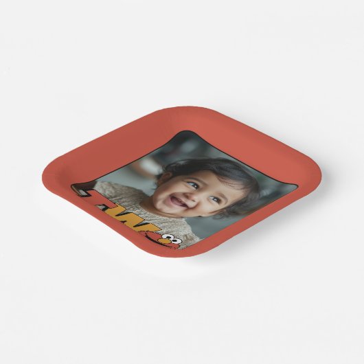 セサミストリート | Elmo - 2番目の誕生日 ペーパープレート (傾斜あり)