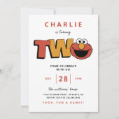 セサミストリート | Elmo - 2番目の誕生日 招待状 (正面)