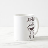 セサミストリート | Elmo Bright |名前の追加 コーヒーマグカップ (正面右)