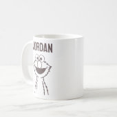 セサミストリート | Elmo Bright |名前の追加 コーヒーマグカップ (正面左)