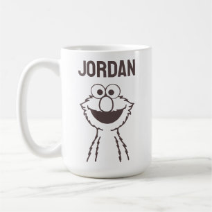 セサミストリート   Elmo Bright  名前の追加 コーヒーマグカップ